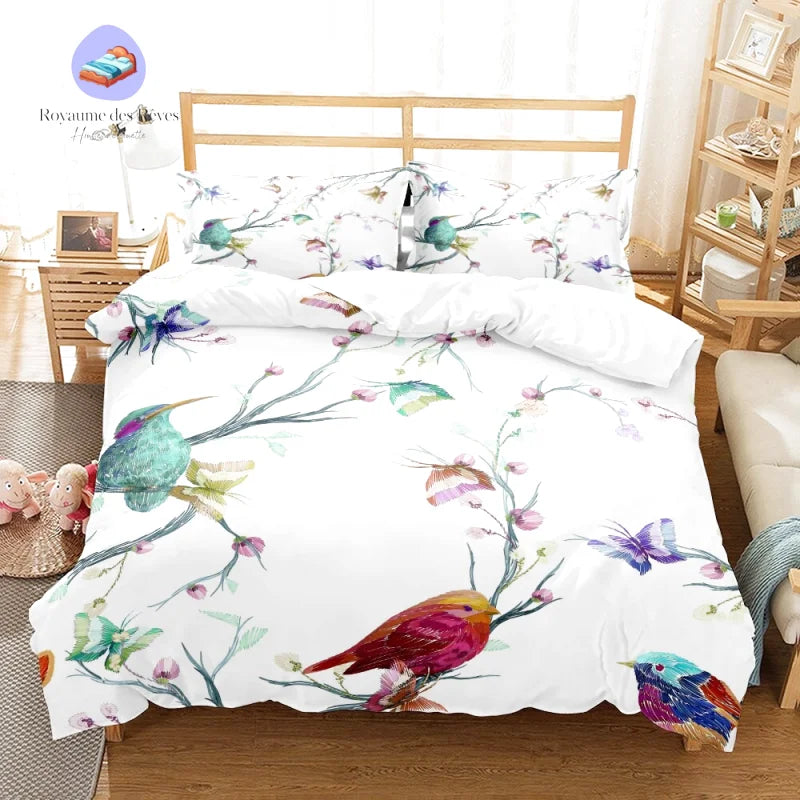 Housse de Couette Oiseau 140x200
