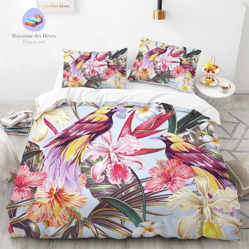 Housse de Couette Oiseau Tropical