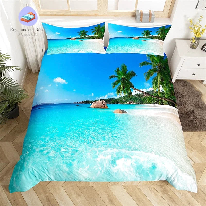 Housse de Couette Palmier Nature