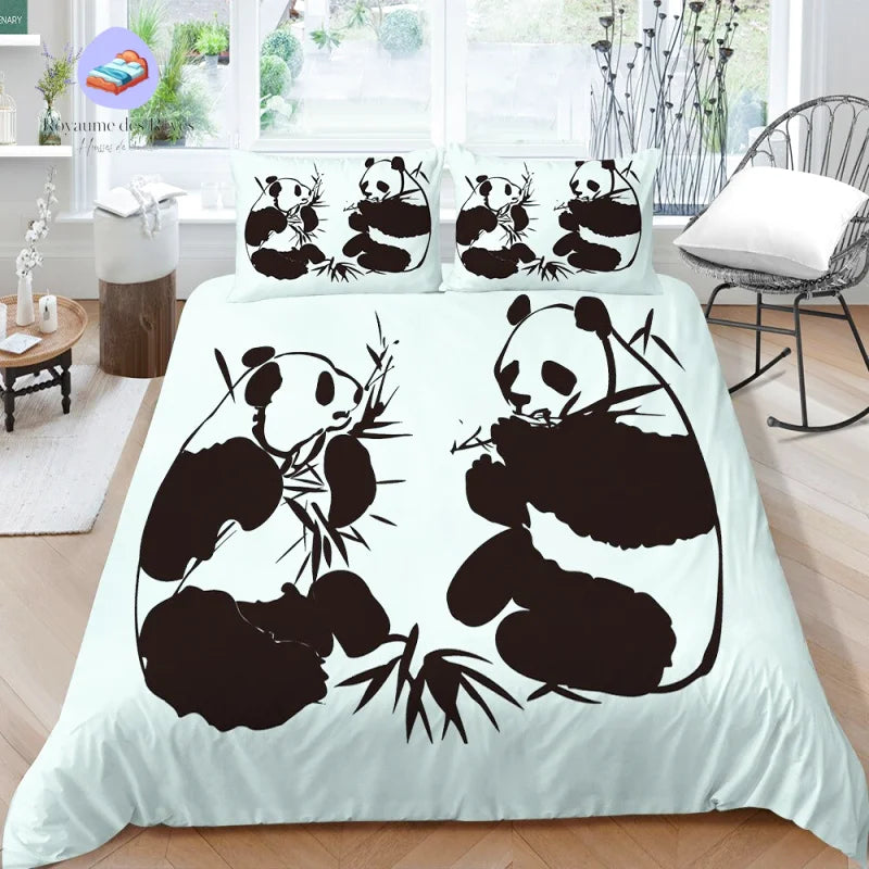 Housse de Couette Panda Bambou