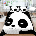 Housse de Couette Panda Noir et Blanc