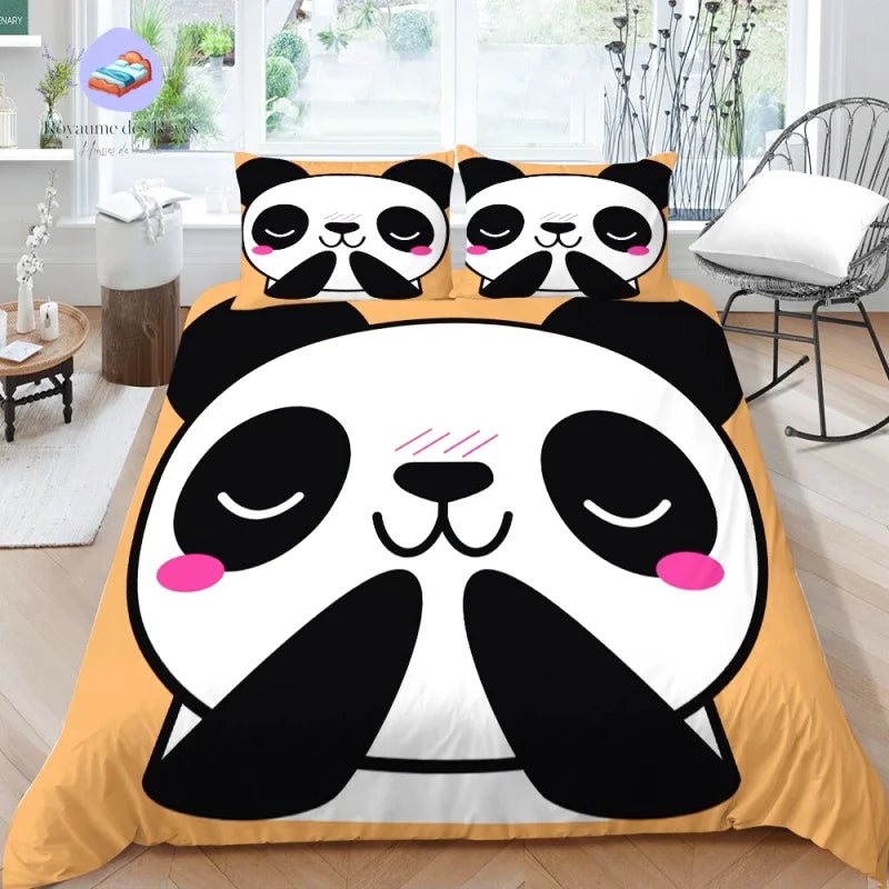 Housse de Couette Panda Roux