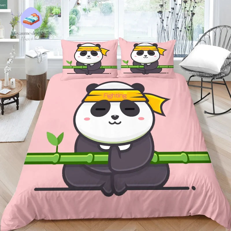 Housse de Couette Panda Yoga