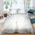 Housse de Couette Paon Blanc