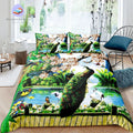 Housse de Couette Paon Vert