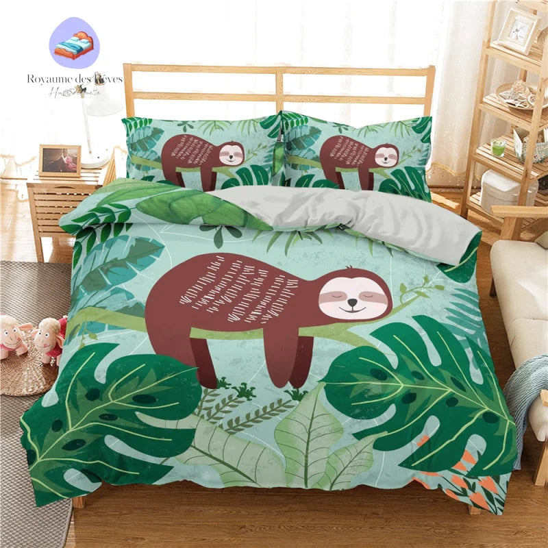 Housse de Couette Paresseux 1 Personne