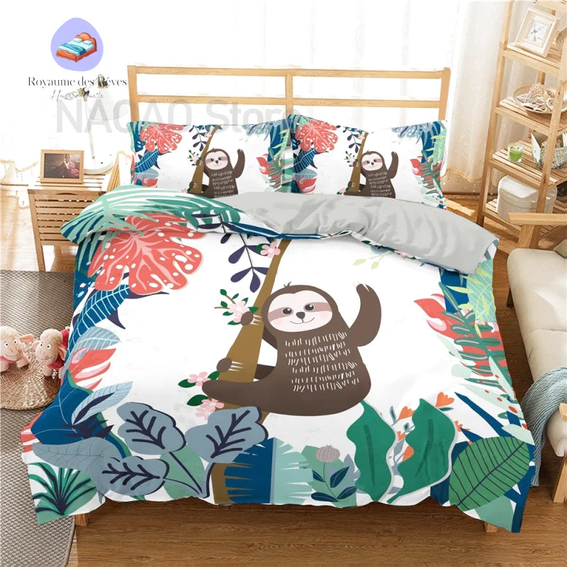 Housse de Couette Paresseux Enfant