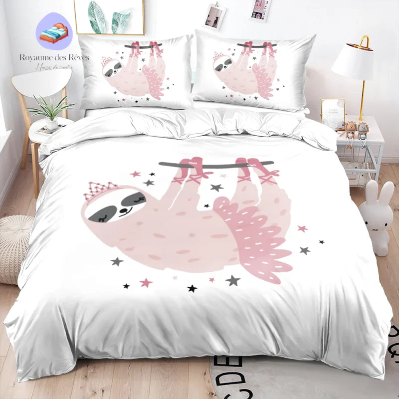 Housse de Couette Paresseux Fille