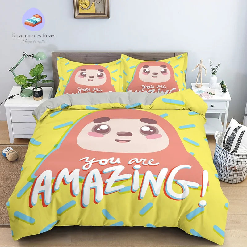 Housse de Couette Paresseux Mignon