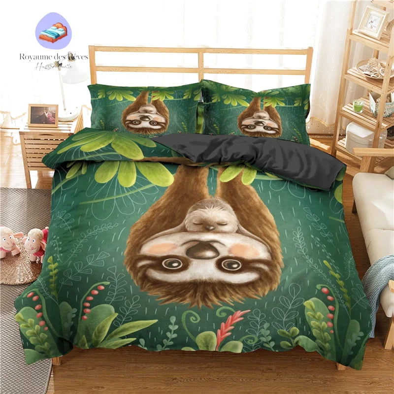 Housse de Couette Paresseux Tête en Bas