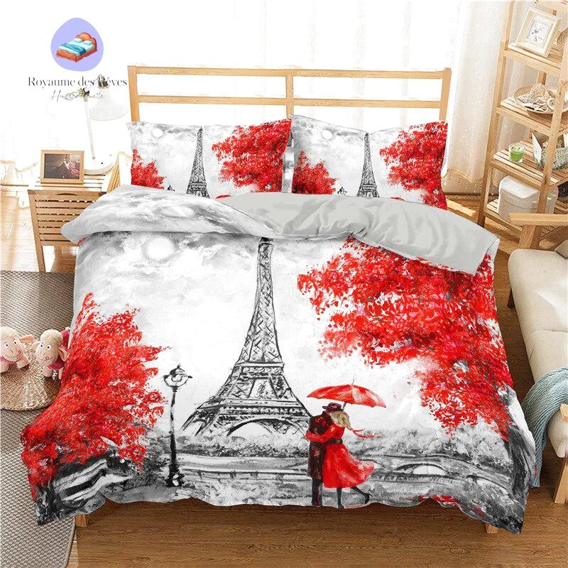 Housse de Couette Paris Amoureux