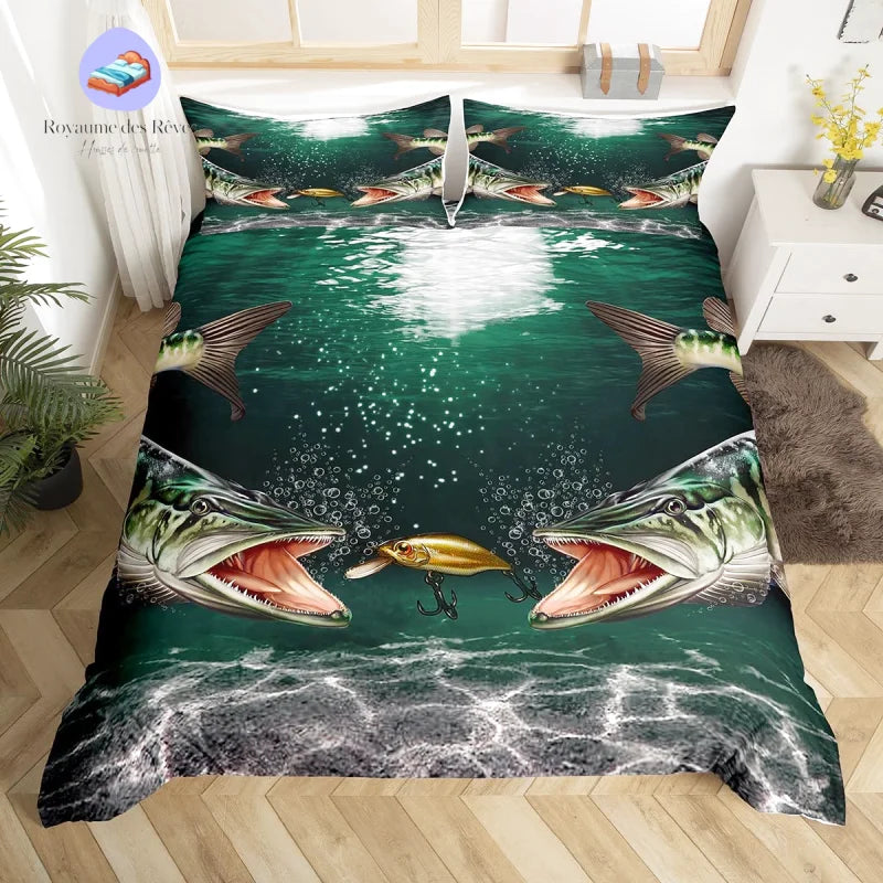 Housse de Couette Pêche Fluviale