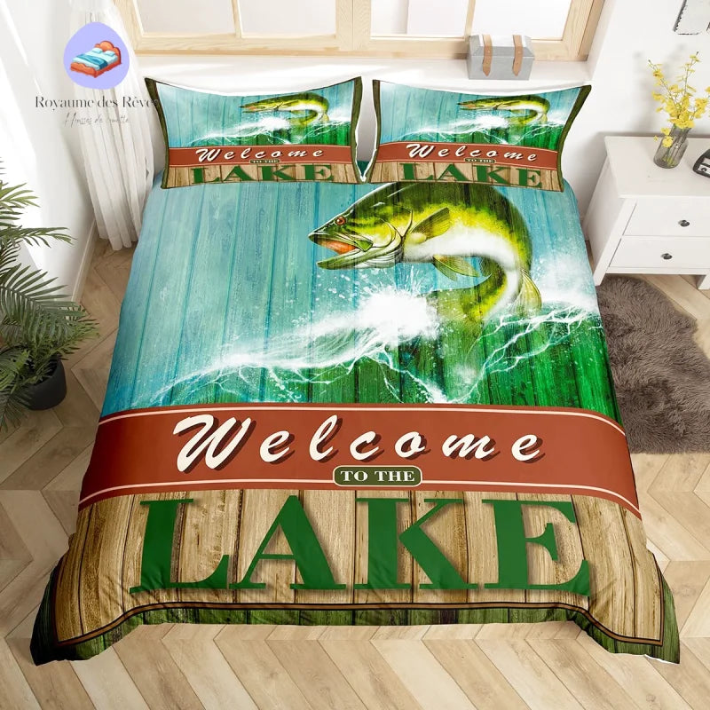 Housse de Couette Pêche Lac