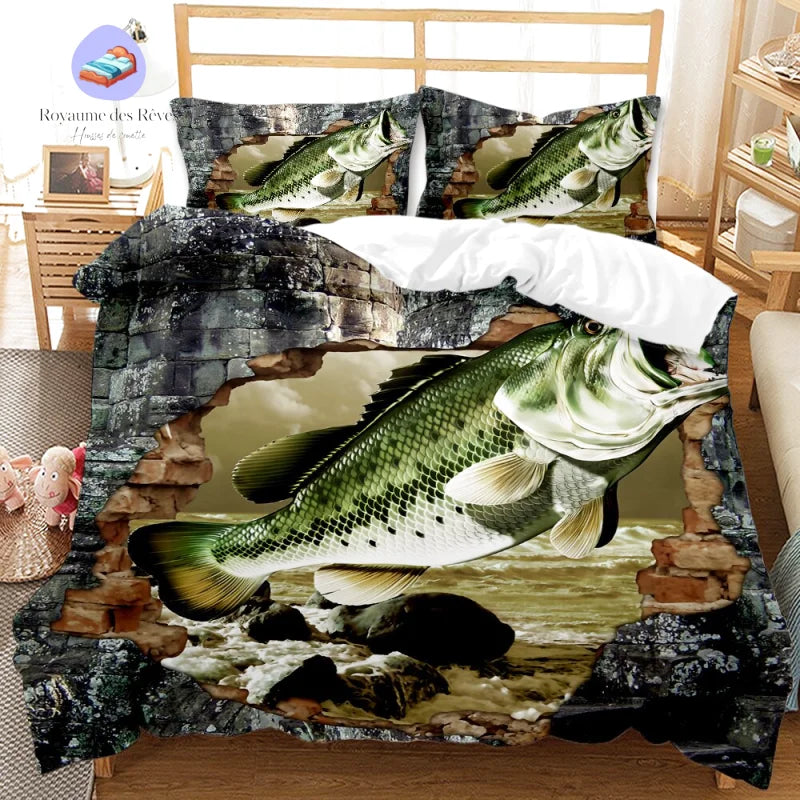 Housse de Couette Pêche Poisson