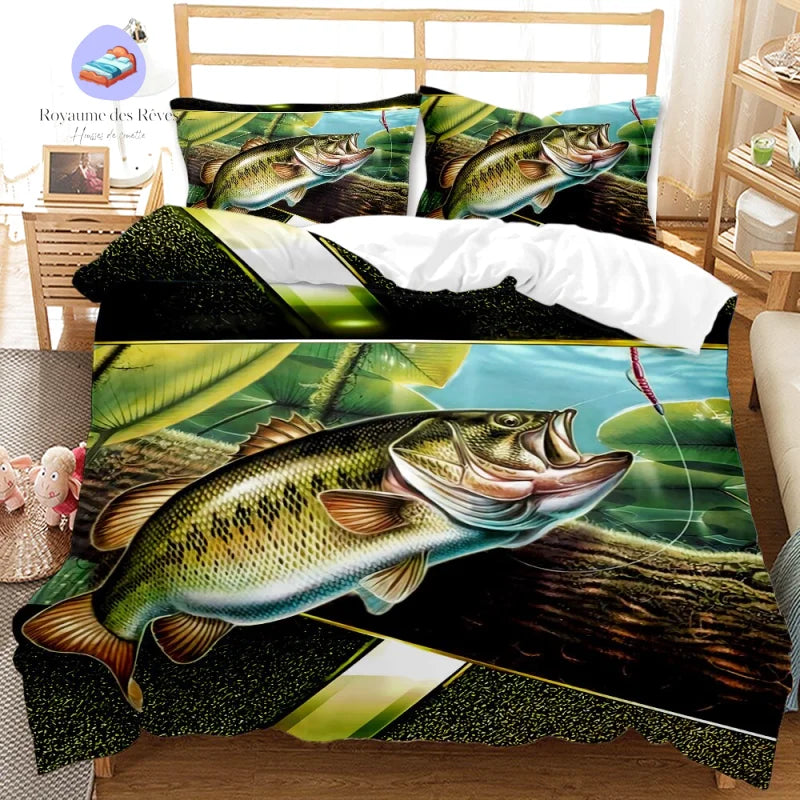 Housse de Couette Pêche à la Truite