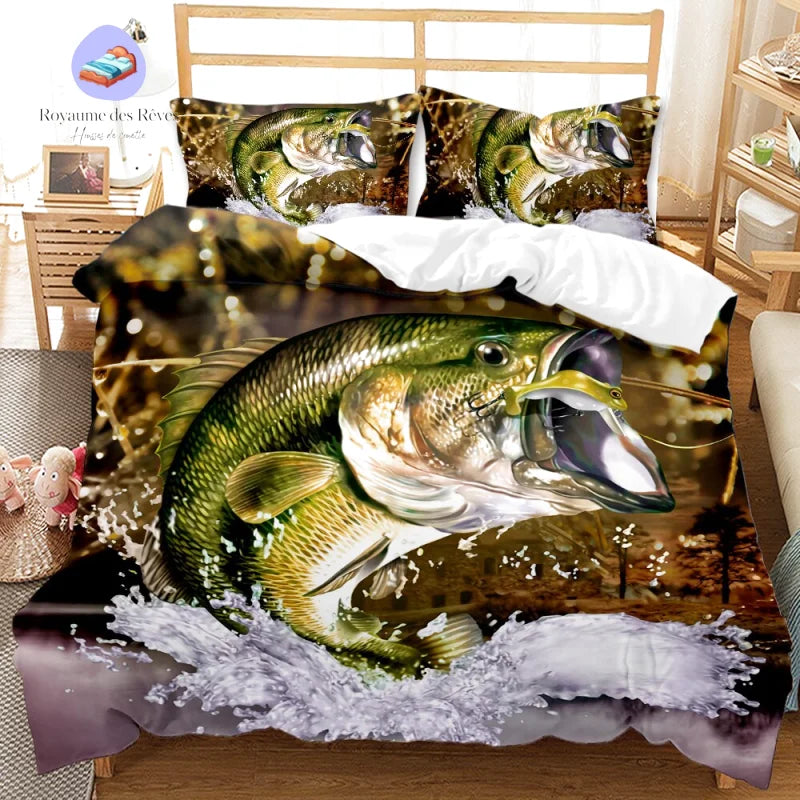 Housse de Couette Pêcheur Carpe