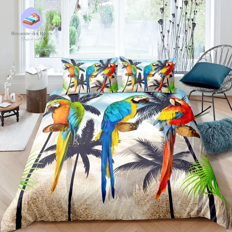 Housse de Couette Perroquet 200x200