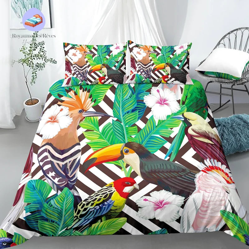 Housse de Couette Perroquet 220x240