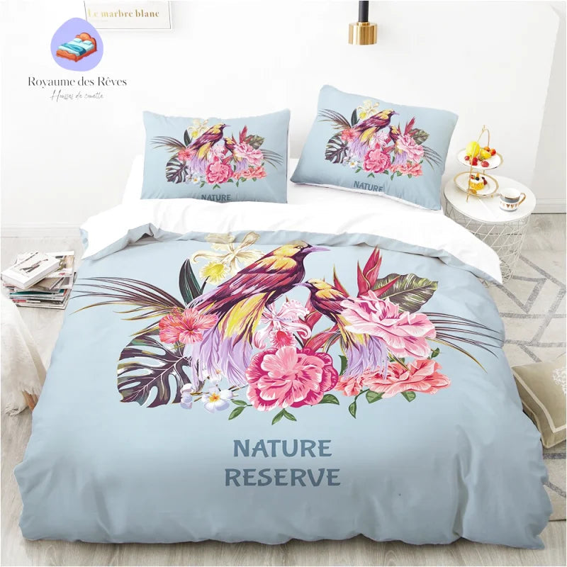 Housse de Couette Perroquet Réserve Naturelle