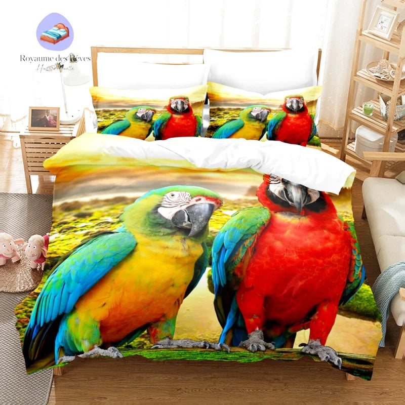 Housse de Couette Perroquets Sauvages