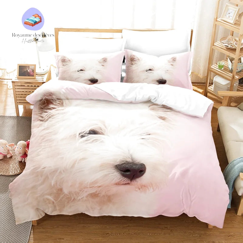 Perrito blanco Funda nórdica