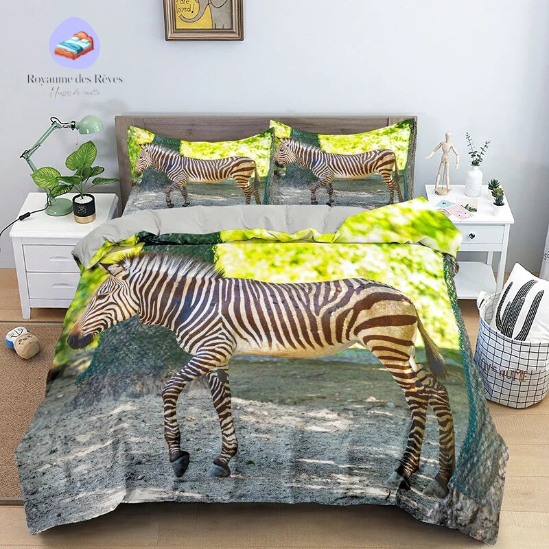 Housse de Couette Photo Zèbre