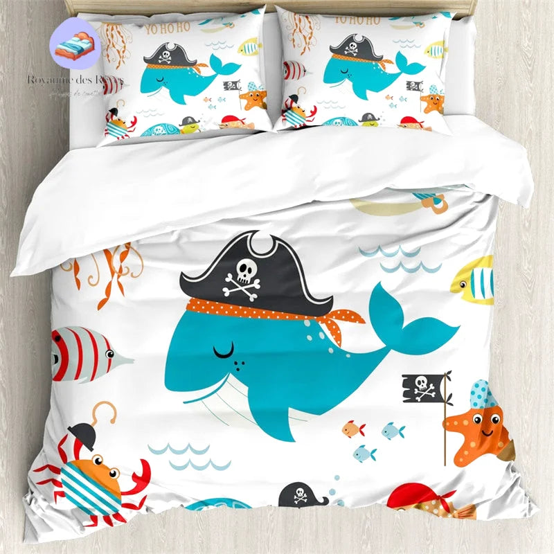 Wal-Piraten-Bettbezug