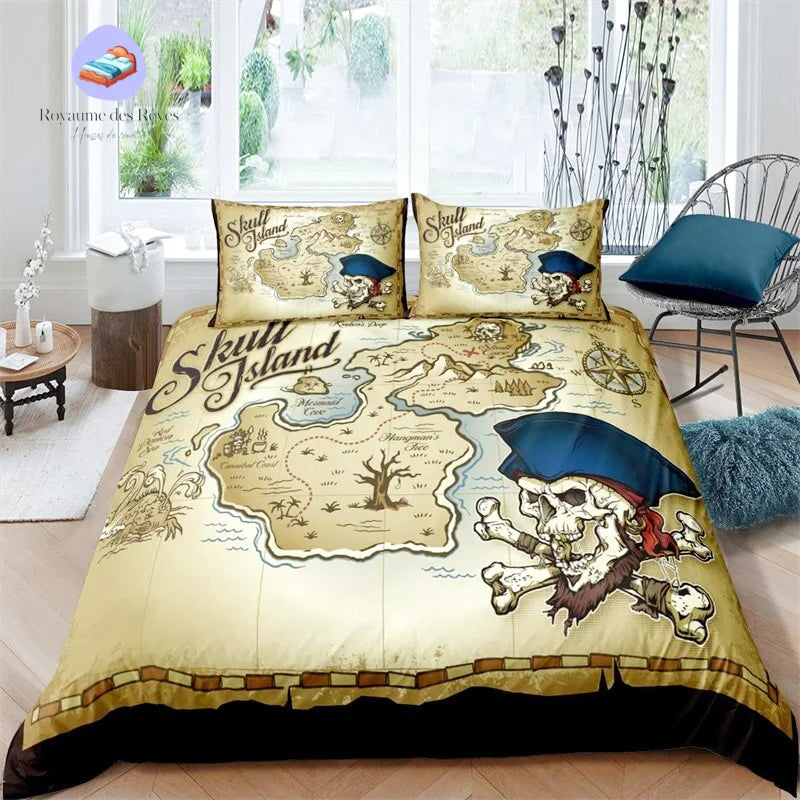 Housse de Couette Pirate Carte