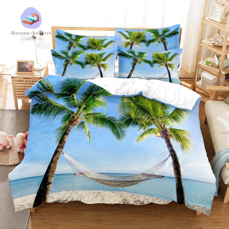 Housse de Couette Plage Palmier