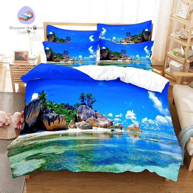 Housse de Couette Plage Tropical