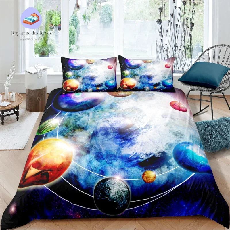 Housse de Couette Planète Rotation