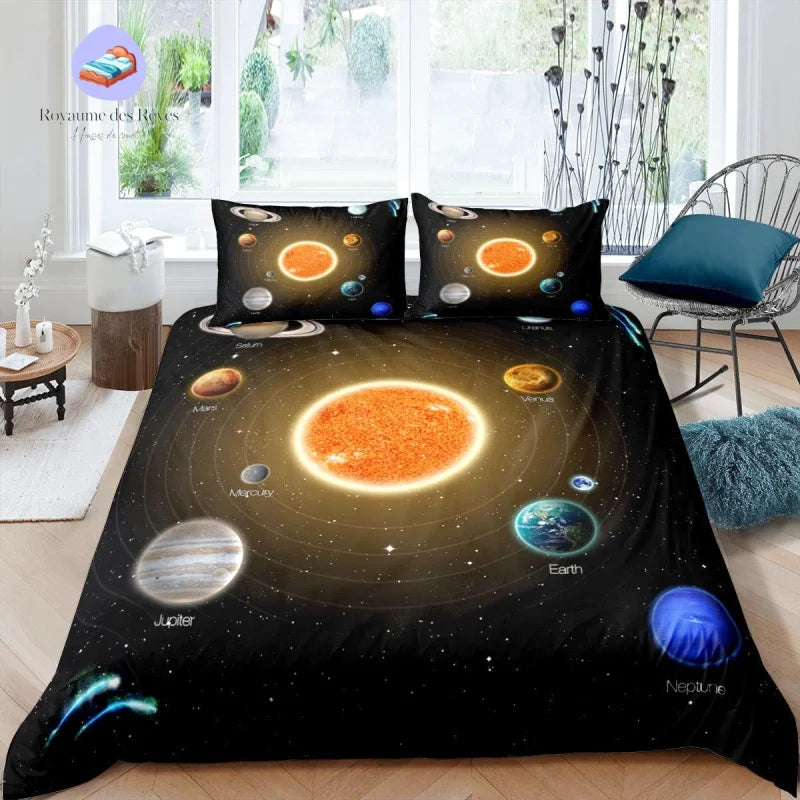 Housse de Couette Planète Soleil