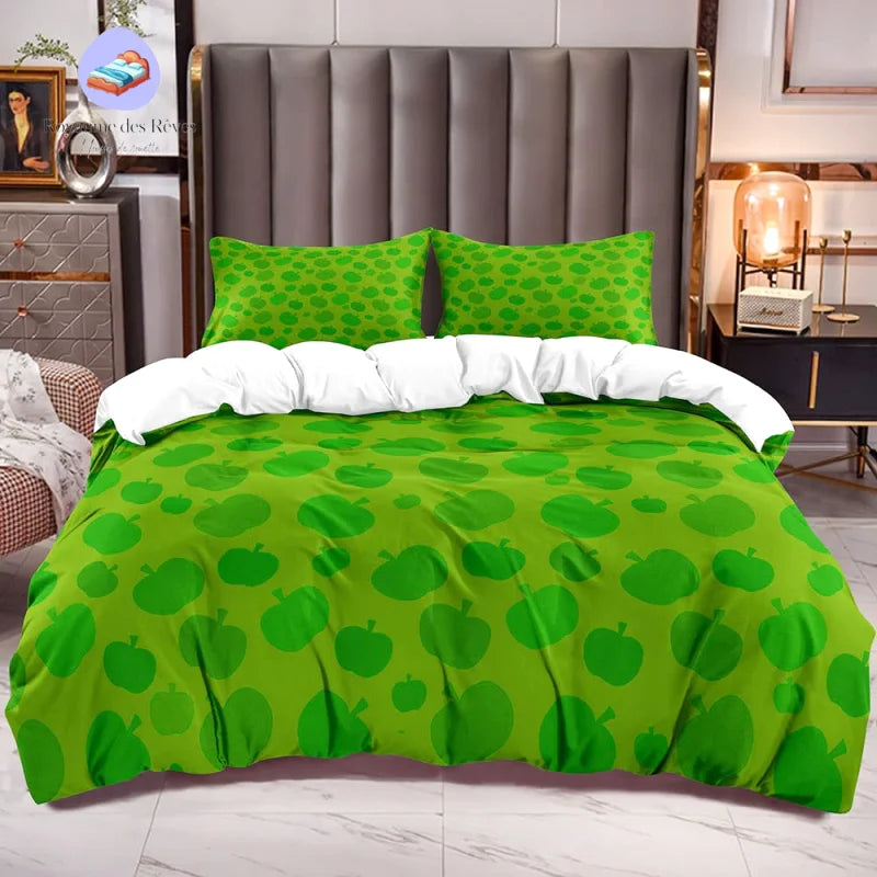 Grüner Apfel-Bettbezug