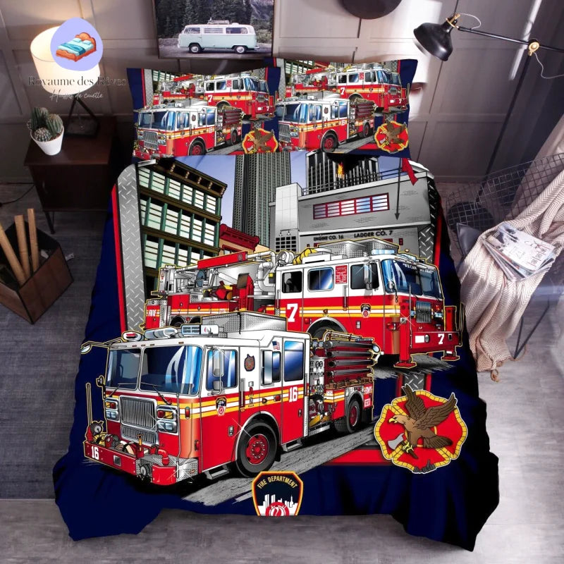 Housse de Couette Pompier 3D