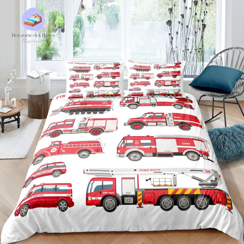 Housse de Couette Pompier Ambulance