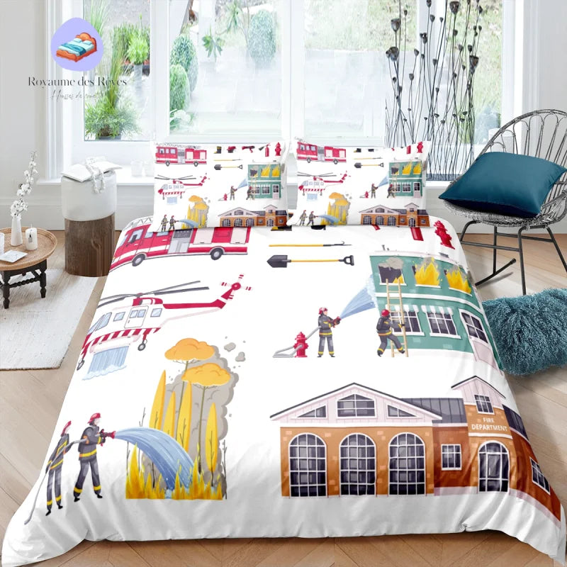 Housse de Couette Pompier Incendie