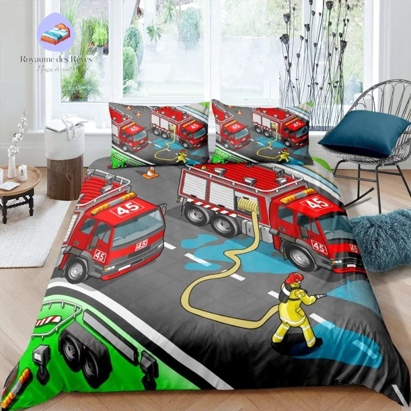 Housse de Couette Pompier Rêves d'Enfant