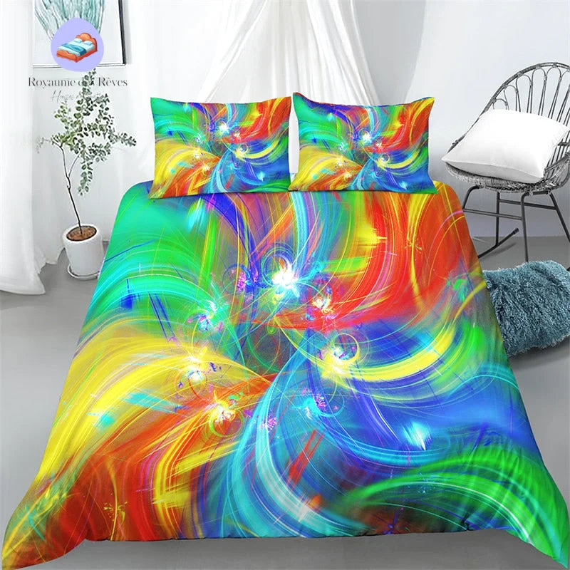 Housse de Couette Psychédélique Tendance