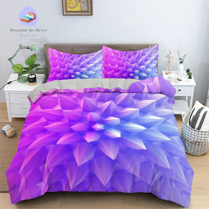 Housse de Couette Psychédélique Violet