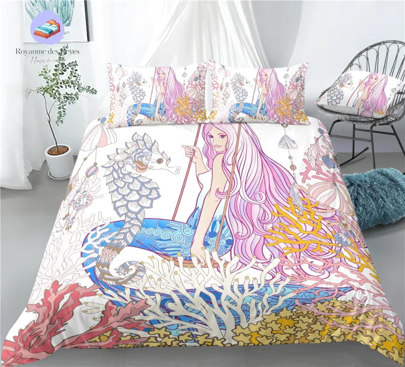 Housse de Couette Sirène 1 Personne