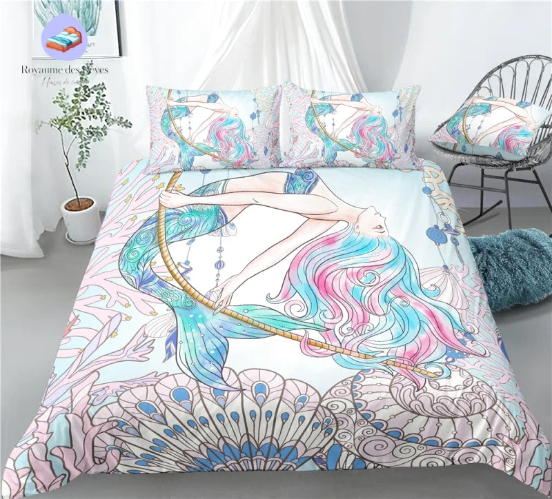 Housse de Couette Sirène Coquillage