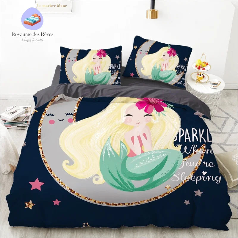 Housse de Couette Sirène Lune