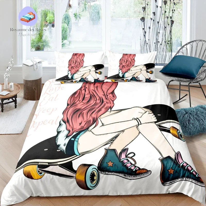 Housse de Couette Skate Fille