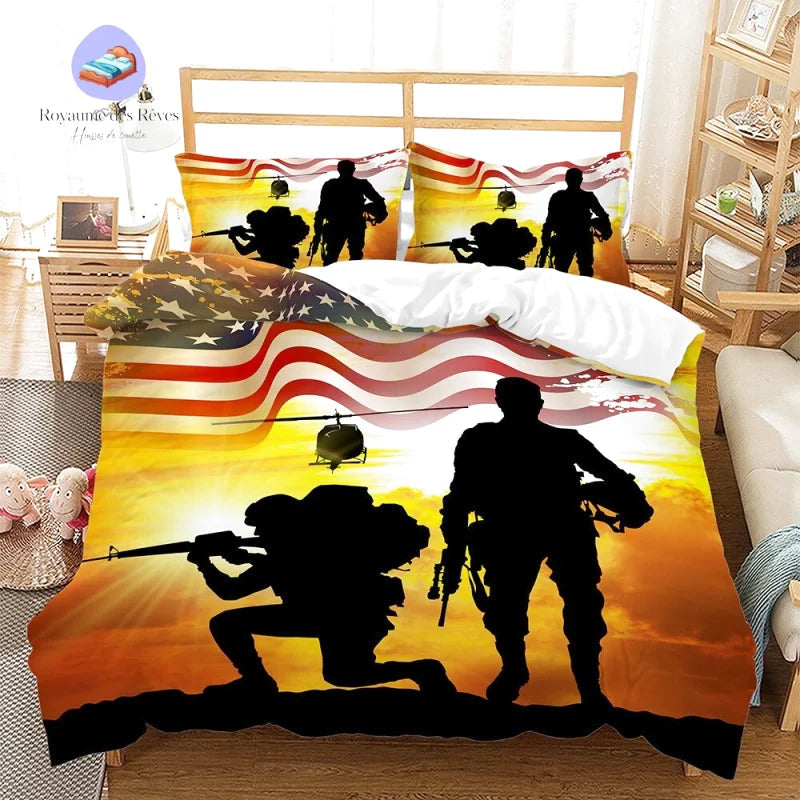 Housse de Couette Soldats Américain