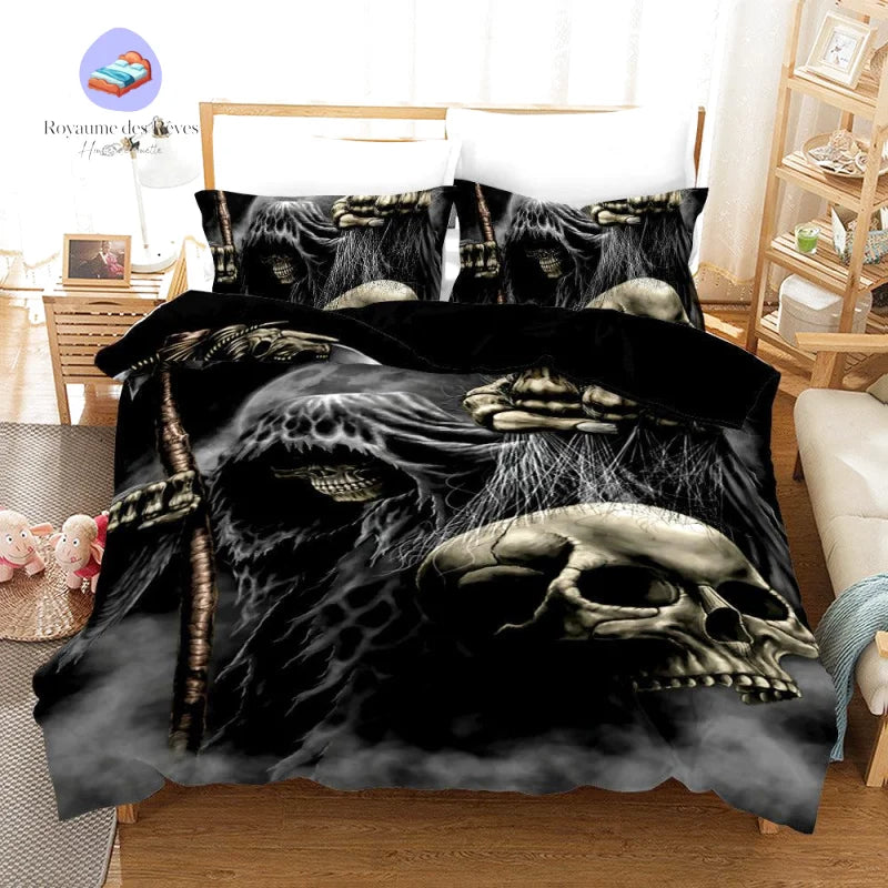 Copripiumino scheletro demone