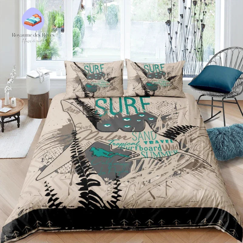 Housse de Couette Surf Requin