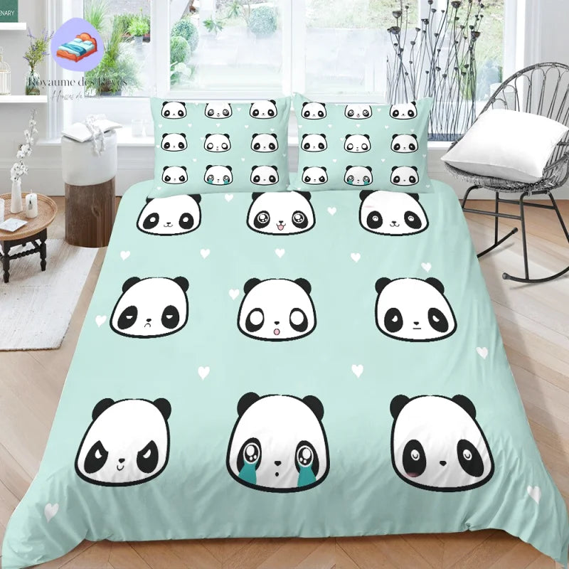 Housse de Couette Tête de Panda