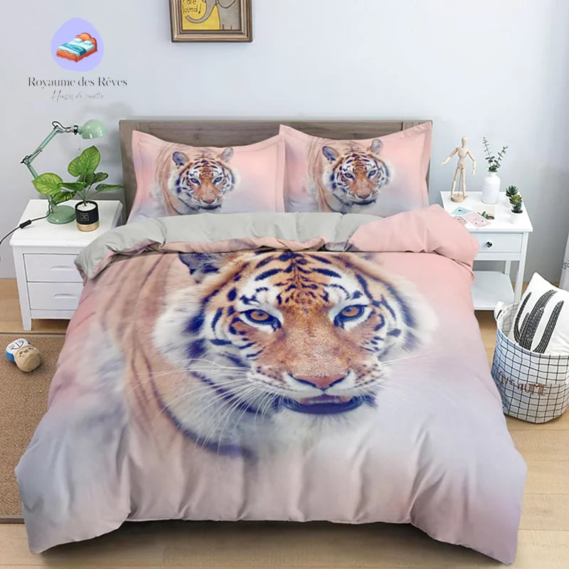 NATTHÄGER housse de couette et 1 taie, orange/tigre, 150x200/65x65 cm NATTHÄGER housse de couette et 1 taie, orange/tigre, 150x200/65x65 cm