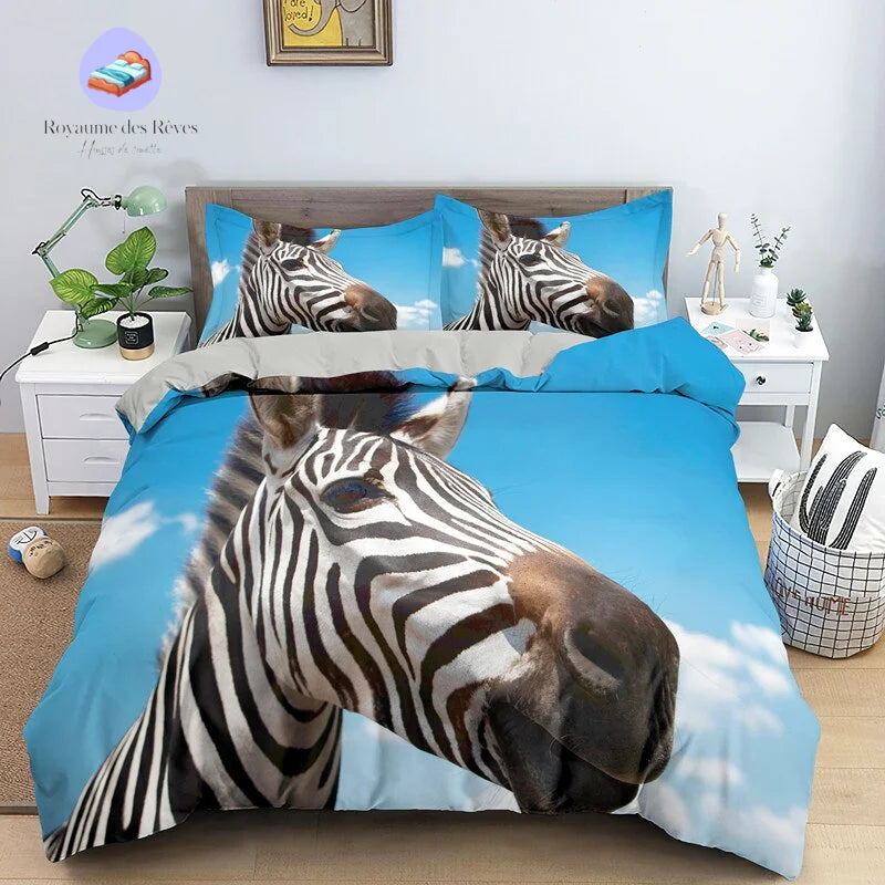 Housse de Couette Tête de Zèbre
