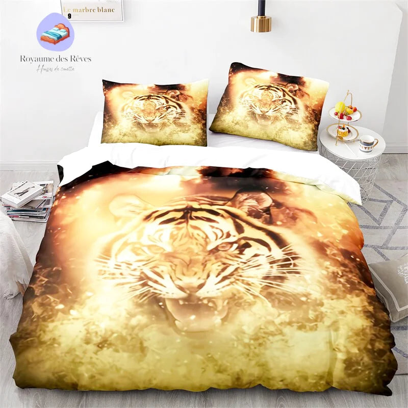 Housse de Couette Tigre 1 Personne